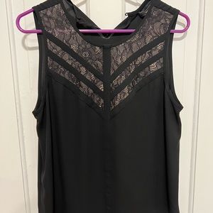 BCBG black lace blouse, size small